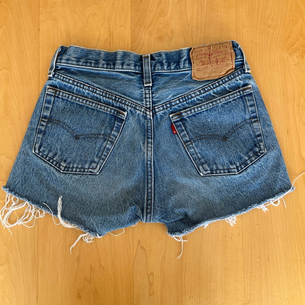 Levi's Authentic Vintage 501 Cut-Off Denim Shorts - Size 26, Medium Wash